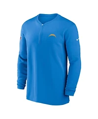 Men's Nike Powder Blue Los Angeles Chargers 2023 Sideline Performance Long Sleeve Quarter-Zip Top