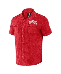 Men's Darius Rucker Collection by Fanatics Scarlet Ohio State Buckeyes Team Color Button-Up Shirt