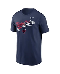 Men's Nike Navy Minnesota Twins Twin Cities Snow Hometown T-shirt