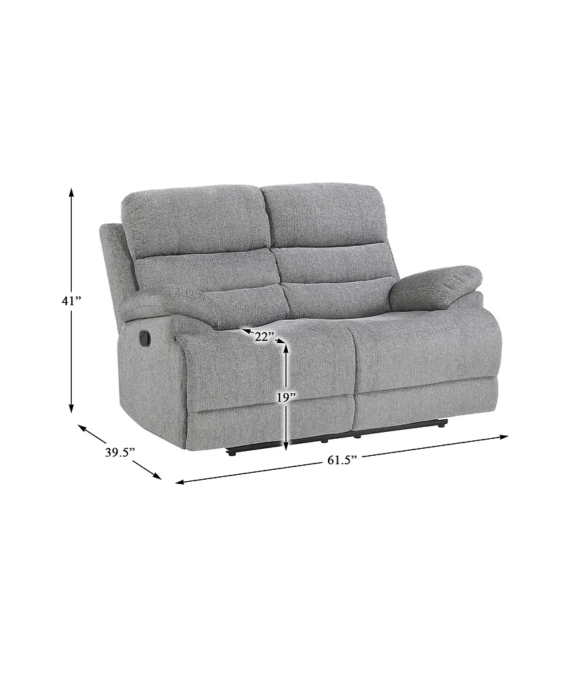White Label Cruz 62" Double Reclining Loveseat