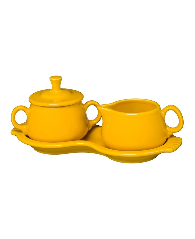 Fiesta 4 Pc. Sugar Bowl and Creamer Set with Tray