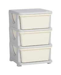 Qaba 22.25" 3 Tier Kids Storage Unit Dresser Tower,