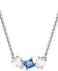 Swarovski Rhodium-Plated Mixed Crystal Pendant Necklace, 15" + 2-3/4" extender