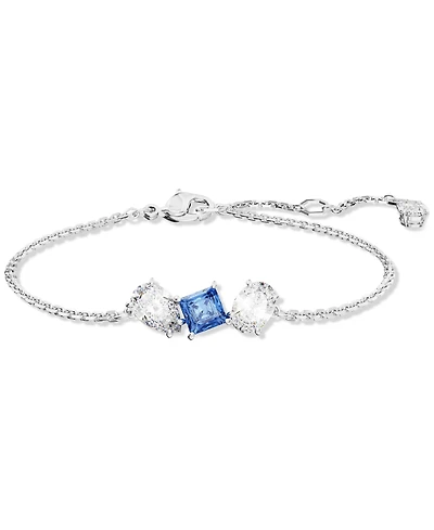 Swarovski Rhodium-Plated Mixed Crystal Link Bracelet