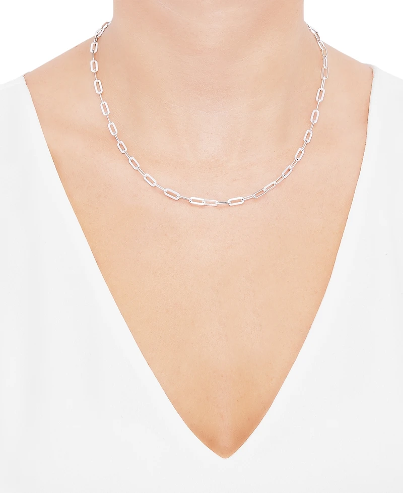 Giani Bernini Paperclip Link 18" Chain Necklace in 18k Gold-Plated Sterling Silver or Sterling Silver, Created for Macy's
