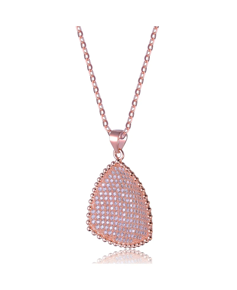 Sterling Silver Cubic Zirconia Triangle Sparkle Pendant