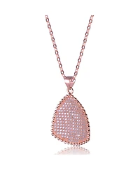 Sterling Silver Cubic Zirconia Triangle Sparkle Pendant