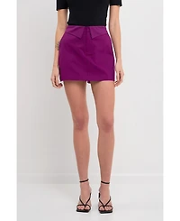 endless rose Women's Fold Waist Mini Skort