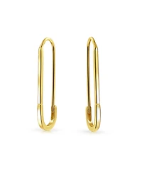 Bling Jewelry Inspirational Symbol Safety Pin Threader Drop Earrings Lapel Brooch Sterling Silver