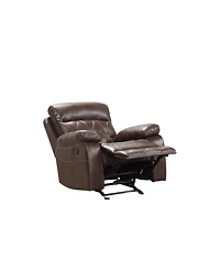 Furniture of America Wallace 37" Faux Leather Manual Recliner Chair