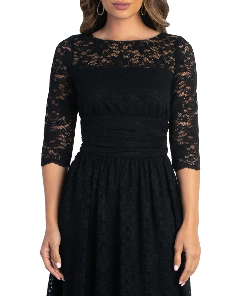Kiyonna Women's Luna Lace Cocktail Midi Dress