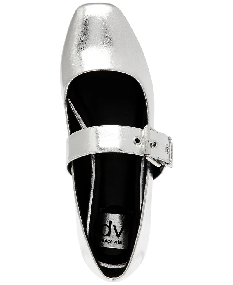 Dv Dolce Vita Women's Mellie Buckle Strap Mary Jane Flats
