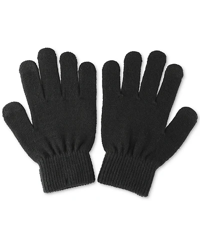 Club Room Men's Solid-Color Knit Gloves, Created for Macy's