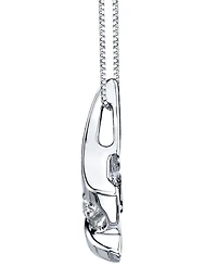 Sirena Diamond Solitaire Swirl 18" Pendant Necklace (3/8 ct. t.w.) 14k Gold