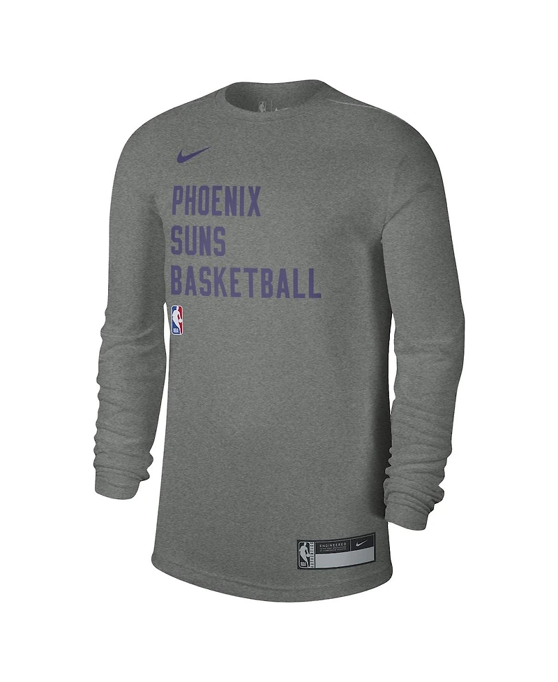Men's and Women's Nike Heather Gray Phoenix Suns 2023 Legend On-Court Practice long sleeve