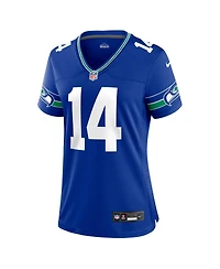 Women's Nike Dk Metcalf Royal Seattle Seahawks Throwback Player Game Jersey