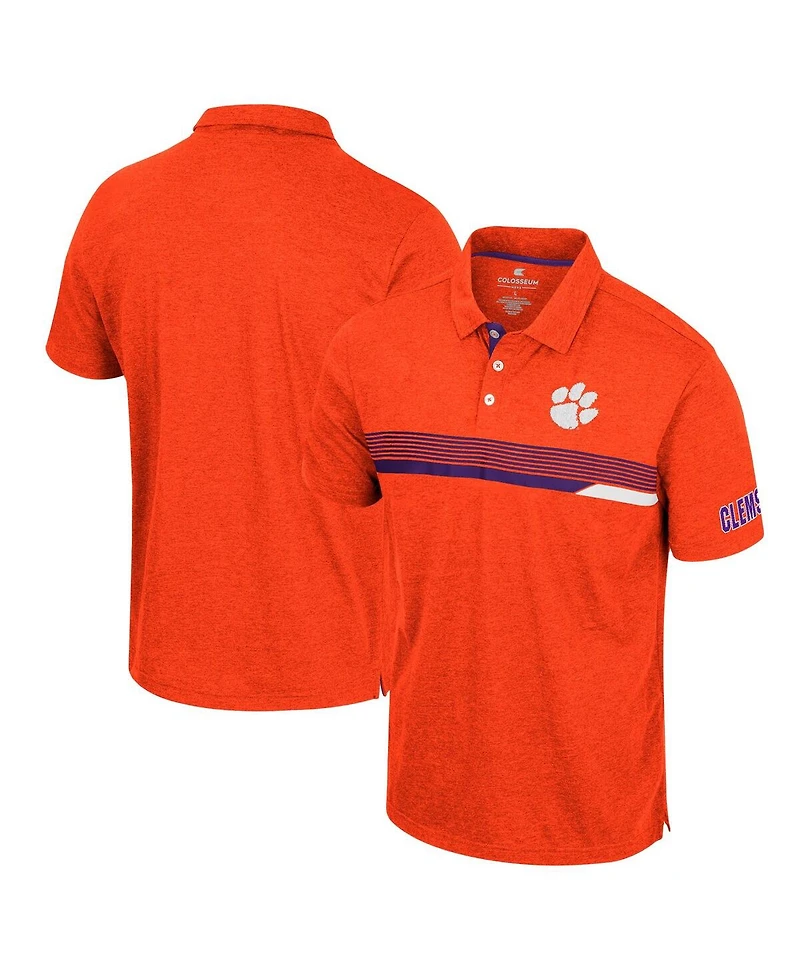 Men's Colosseum Orange Clemson Tigers No Problemo Polo Shirt