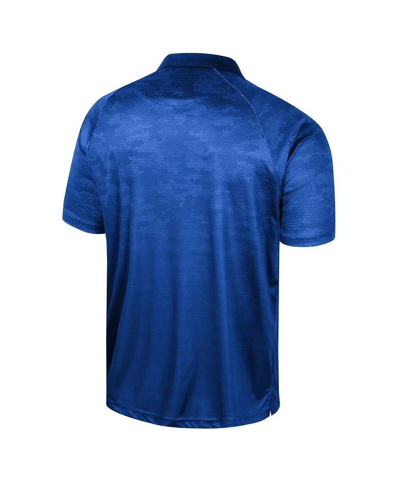 Men's Colosseum Royal Kentucky Wildcats Honeycomb Raglan Polo Shirt