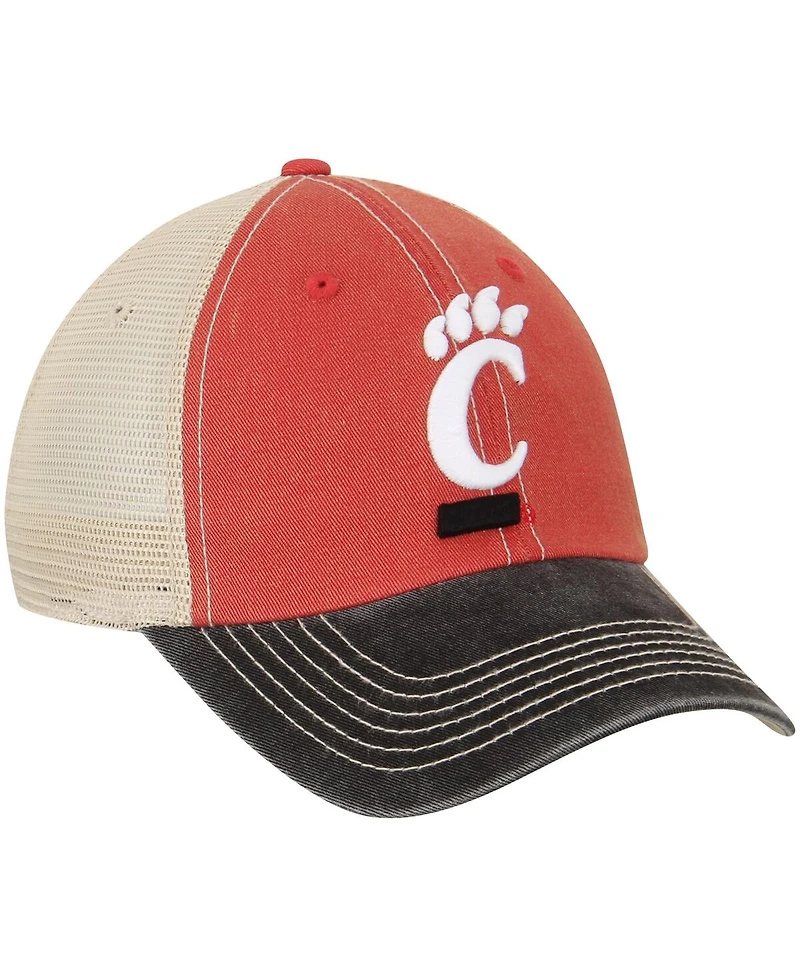 Men's Cream, Black Cincinnati Bearcats Top of the World Offroad Trucker Adjustable Hat