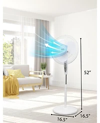Black & Decker 18 in. Stand Fan - Remote, Round Base, White