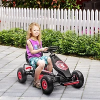 Aosom Ergonomic Pedal Go Kart Kids Ride-on Toy Pedal Car Go Cart,