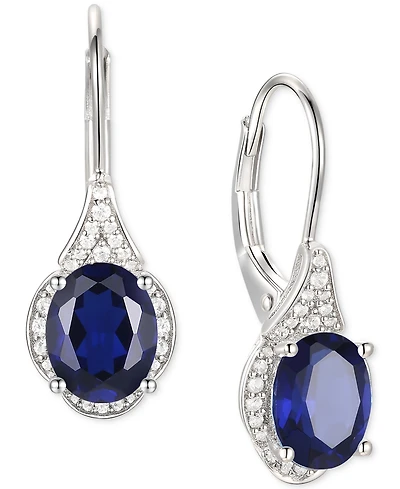 Amethyst (2 ct. t.w.) & Lab-Grown White Sapphire (1/5 Drop Earrings 14k Gold-Plated Sterling Silver (Also Additional Gemstones)