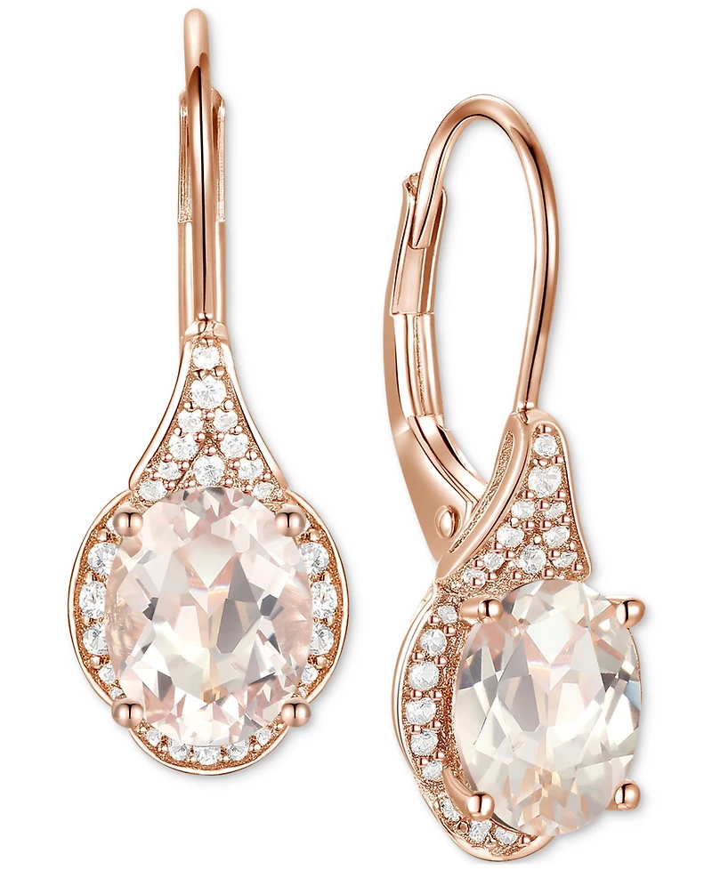 Amethyst (2 ct. t.w.) & Lab-Grown White Sapphire (1/5 ct. t.w.) Drop Earrings in 14k Gold-Plated Sterling Silver (Also in Additional Gemstones)