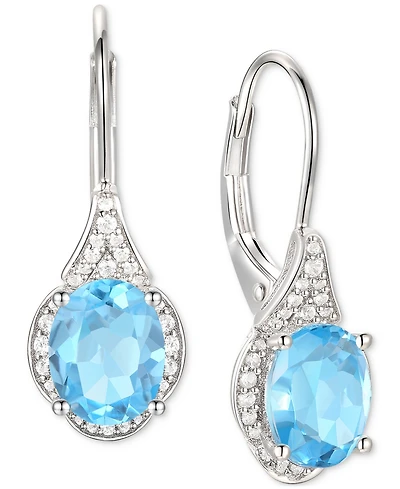 Amethyst (2 ct. t.w.) & Lab-Grown White Sapphire (1/5 Drop Earrings 14k Gold-Plated Sterling Silver (Also Additional Gemstones)
