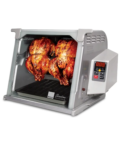 Ronco Digital Rotisserie Oven, Platinum Digital Design, Large Capacity (15lbs) Countertop Oven, Multi-Purpose Basket for Versatile Cooking