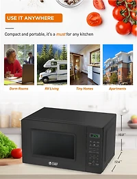 Cu. Ft. Counter Top Microwave,Black