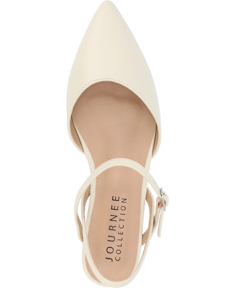 Journee Collection Women's Martine Strappy Pointed Toe Flats