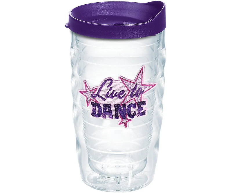 Tervis Live to Dance Made in Usa Double Walled Insulated Tumbler Travel Cup Keeps Drinks Cold & Hot, 10oz Wavy, Classic