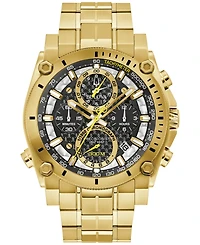 Bulova Men's Chronograph Precisionist Icon Gold-Tone Stainless Steel Bracelet Watch 47mm