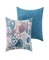 Vcny Home Ivory Coast Disperse Print Reversible 3 Piece Quilt Set, Full/Queen
