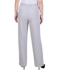 Ny Collection Petite Belted Scuba Crepe Pants