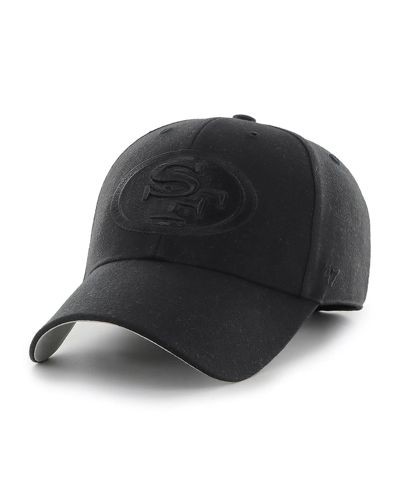 Men's '47 Brand Black San Francisco 49ers Tonal Mvp Adjustable Hat