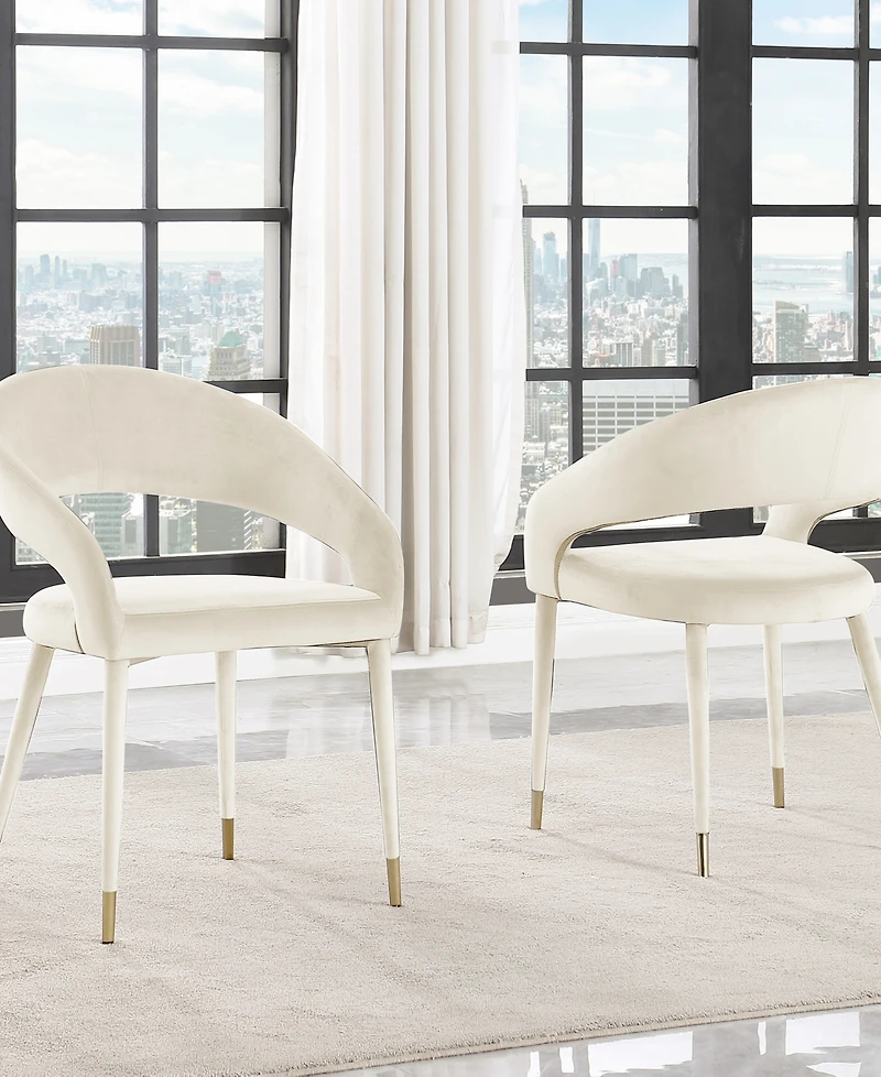 Best Master Furniture Jacques 32" Velvet Dining Chairs, Set of 2