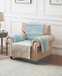Greenland Home Fashions Maui Coastal Armchair Protector, 81" x 81"