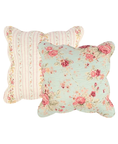 Greenland Home Fashions Antique Rose Shabby Chic Decorative Pillow Set, 18" x