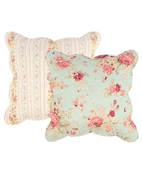 Greenland Home Fashions Antique Rose Shabby Chic Decorative Pillow Set, 18" x