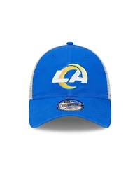Men's New Era Royal, Natural Los Angeles Rams Loyal 9TWENTY Trucker Snapback Hat