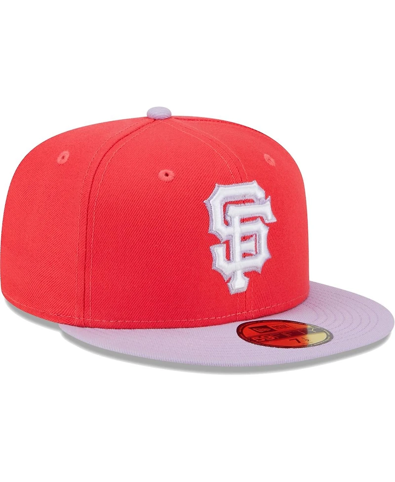 Men's New Era Red, Lavender San Francisco Giants Spring Color Two-Tone 59FIFTY Fitted Hat