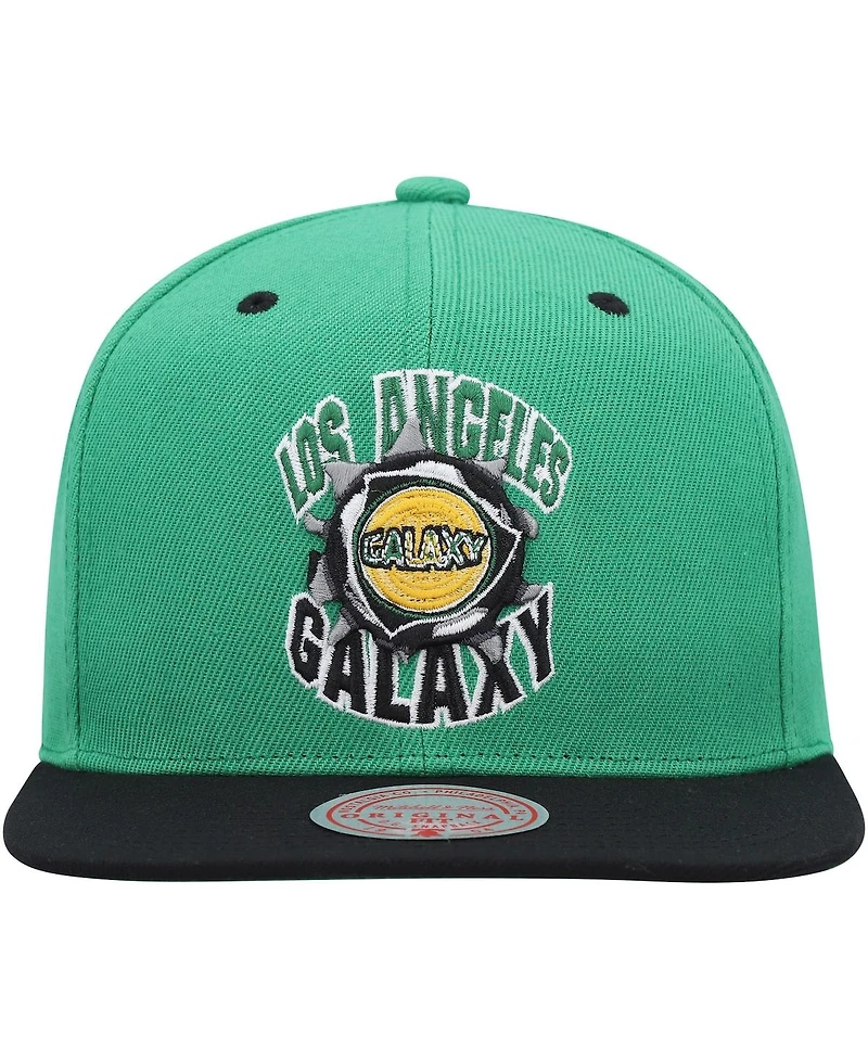 Men's Mitchell & Ness Green La Galaxy Breakthrough Snapback Hat