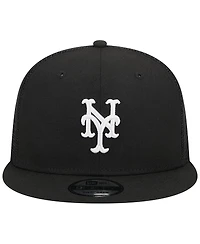 Men's New Era Black New York Mets Trucker 9FIFTY Snapback Hat