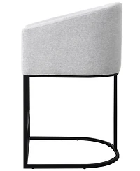 Abbyson Living Jace 35.4" Polyester Upholstered Counter Stool
