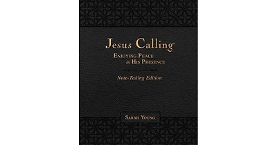 Jesus Calling Note-Taking Edition, Leathersoft, Black, with Full Scriptures- Enjoying Peace in His Presence by Sarah Young