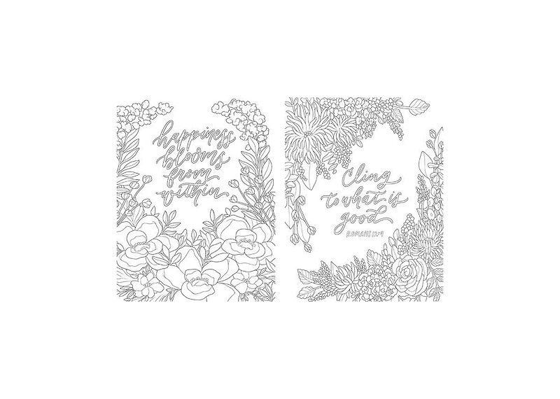 Scriptures and Florals Coloring Book by Allison Loveall