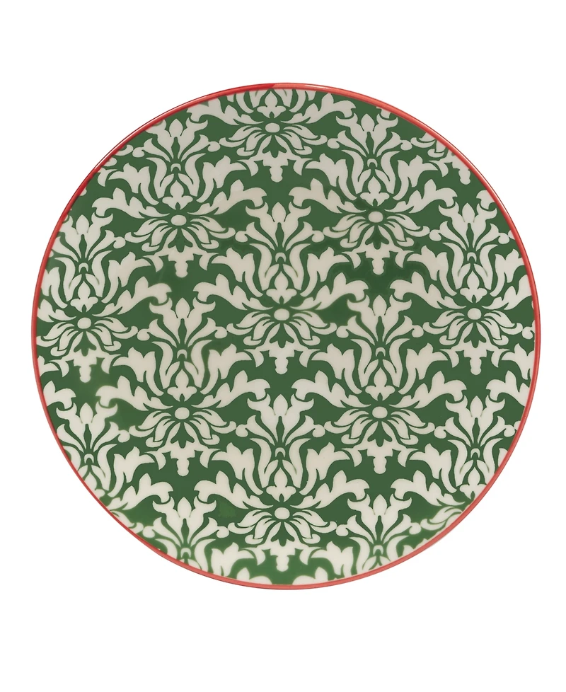 Certified International Winter Medley 6" Canape Plates Set of 6, Service for 6