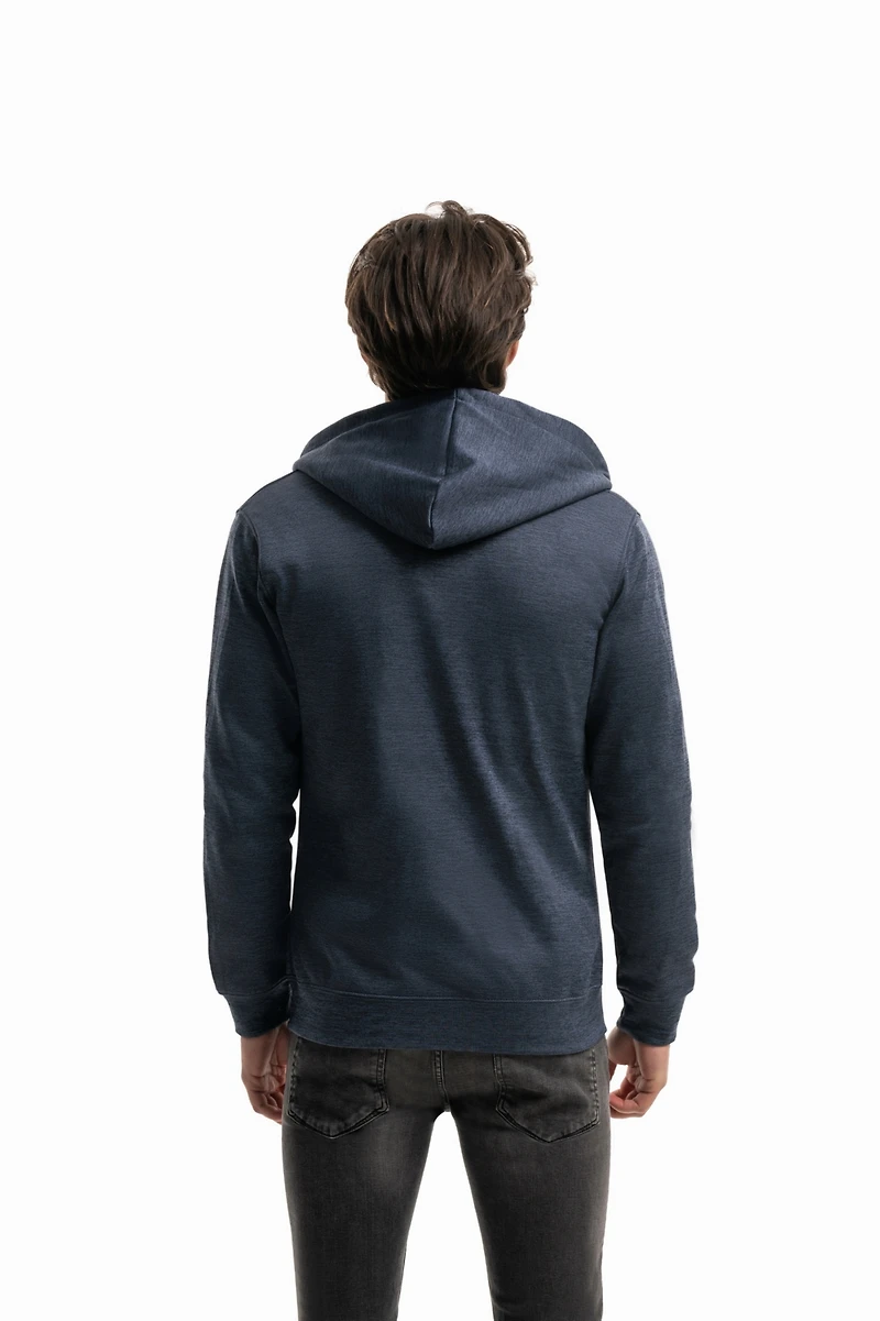Mio Marino Men's Premium Zip-Up Hoodie for Men with Smooth Silky Matte Finish & Cozy Fleece Inner Lining Sweater Hood