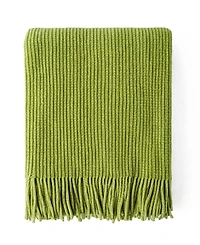 Battilo Classic Textured Ribbed Knit Throw, 50" x 60"